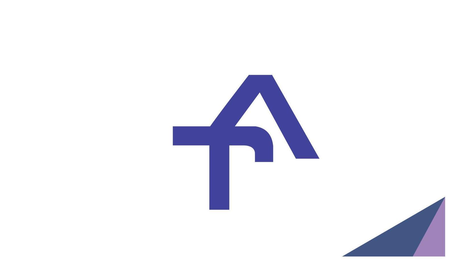 alphabet lettres initiales monogramme logo ta, at, t et a vecteur