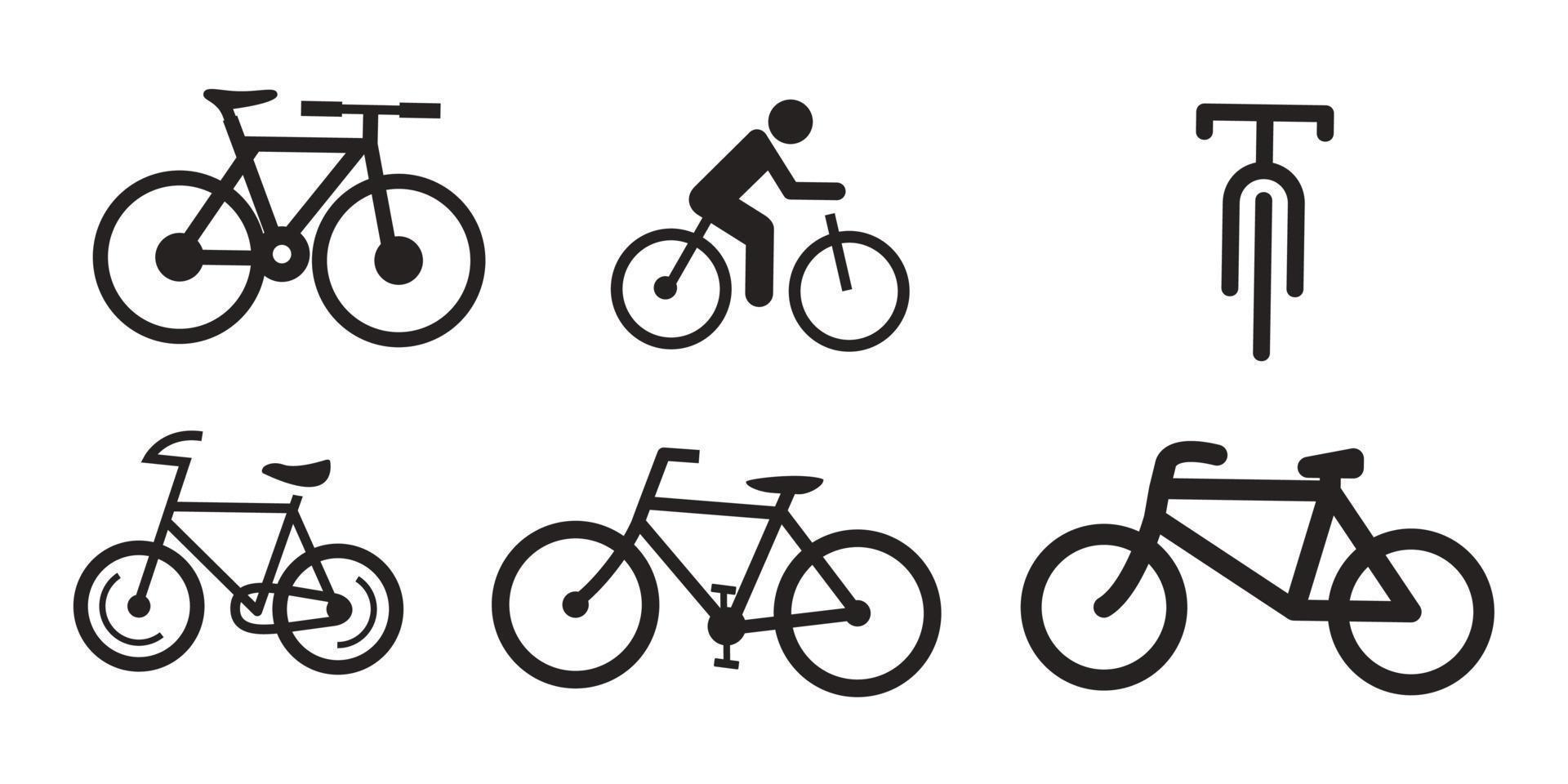 ensemble icône vélo. vecteur illustration