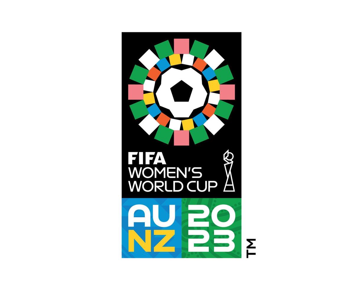 fifa aux femmes monde tasse Australie Nouveau zélande 2023 logo officiel abstrait symbole conception vecteur illustration