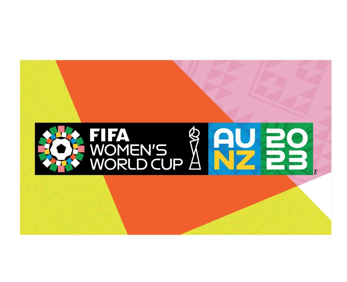 fifa aux femmes monde tasse Australie Nouveau zélande 2023 officiel logo mondiale champion symbole conception vecteur abstrait illustration