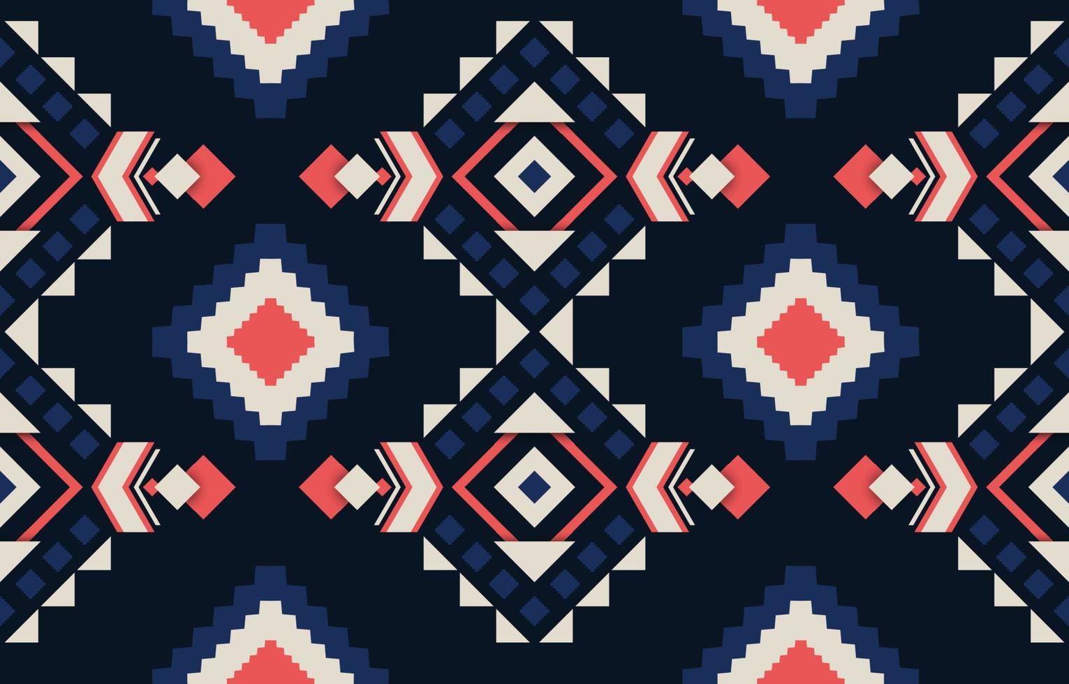 modèle sans couture de tissu amérindien navajo, arrière-plan traditionnel ethnique tribal géométrique, éléments de conception, conception de tapis, papier peint, vêtements, tapis, intérieur, illustration vectorielle de broderie. vecteur