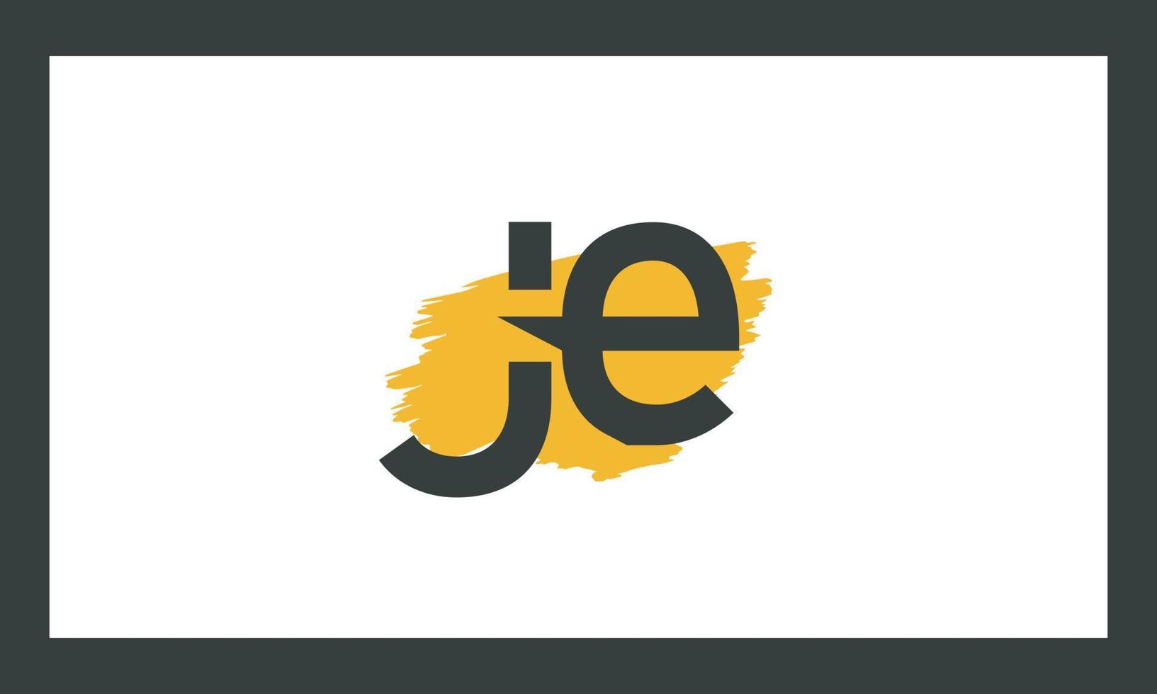 alphabet lettres initiales monogramme logo je, ej, j et e vecteur