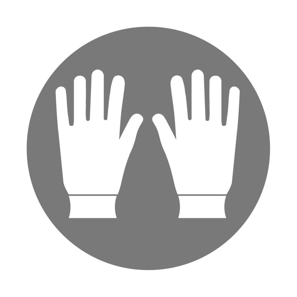 gants simples design plat illustration construction gants de travail vecteur