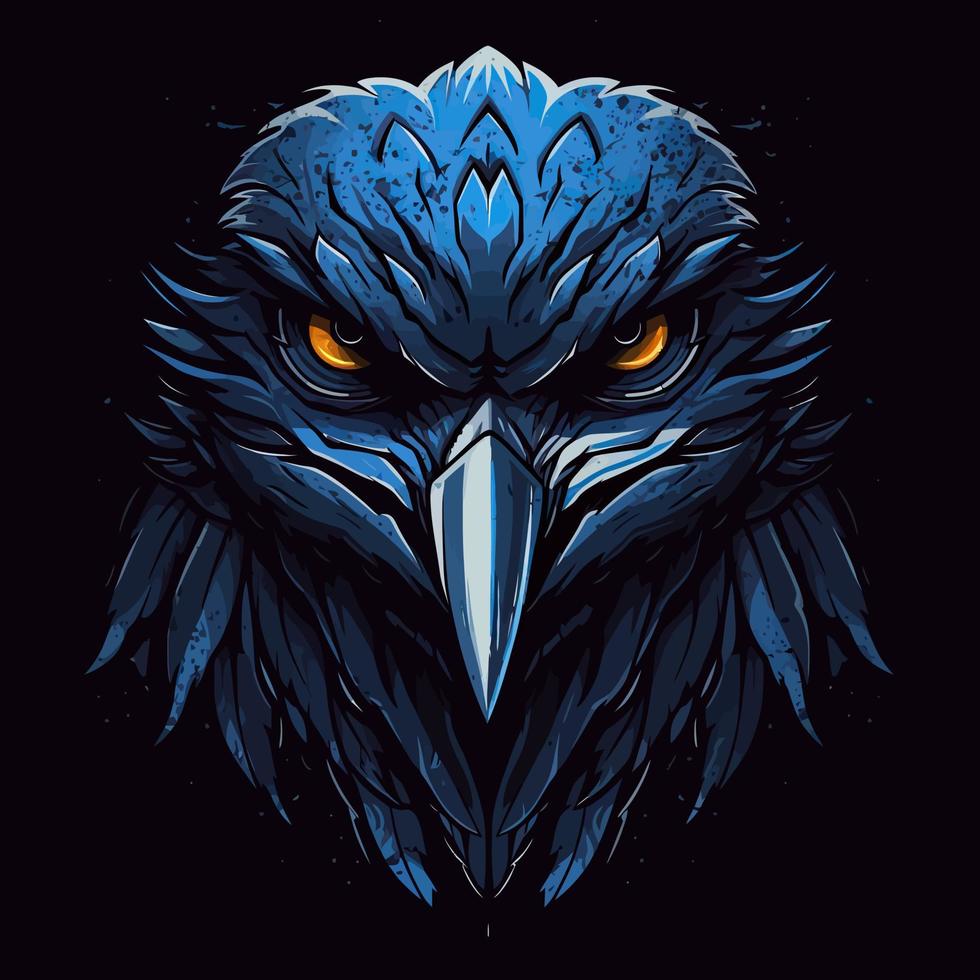 une logo de une en colère Aigle diriger, conçu dans esports illustration style vecteur