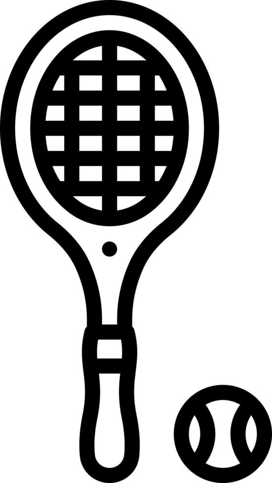 icône de ligne pour le tennis vecteur