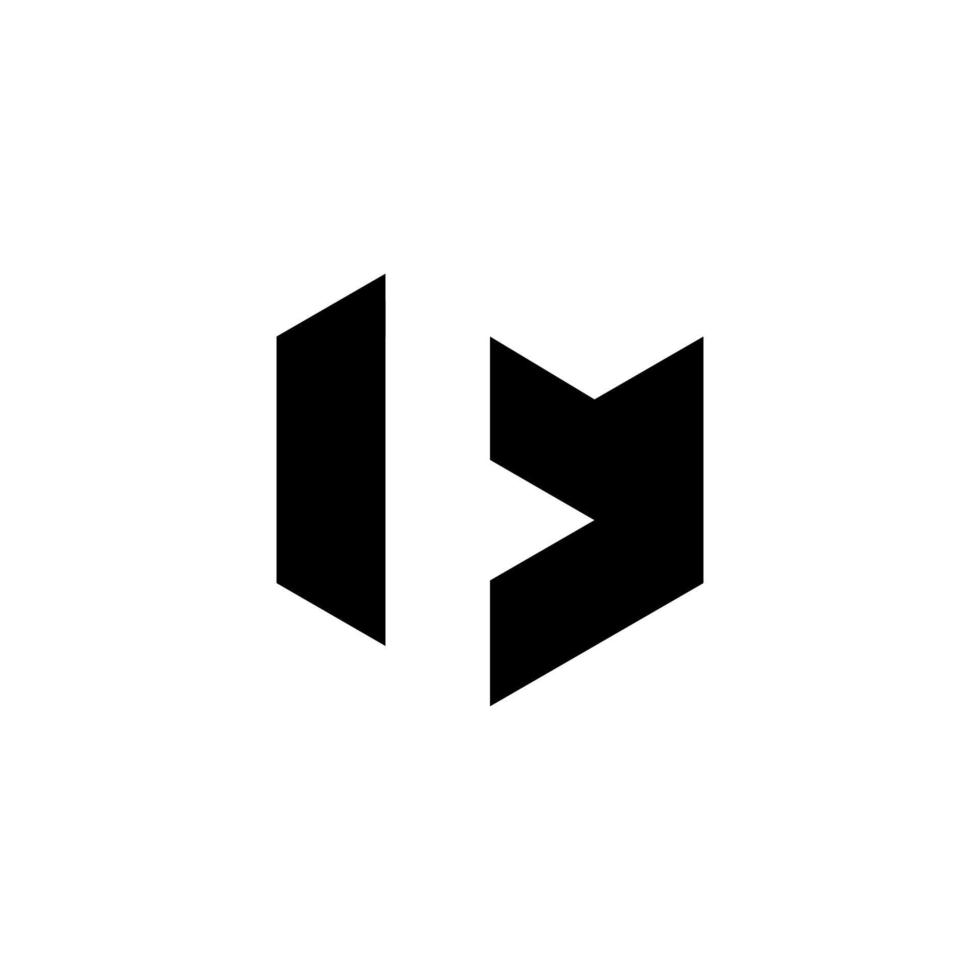 initiale si lettre logo conception polygone monogramme icône vecteur modèle. logo F