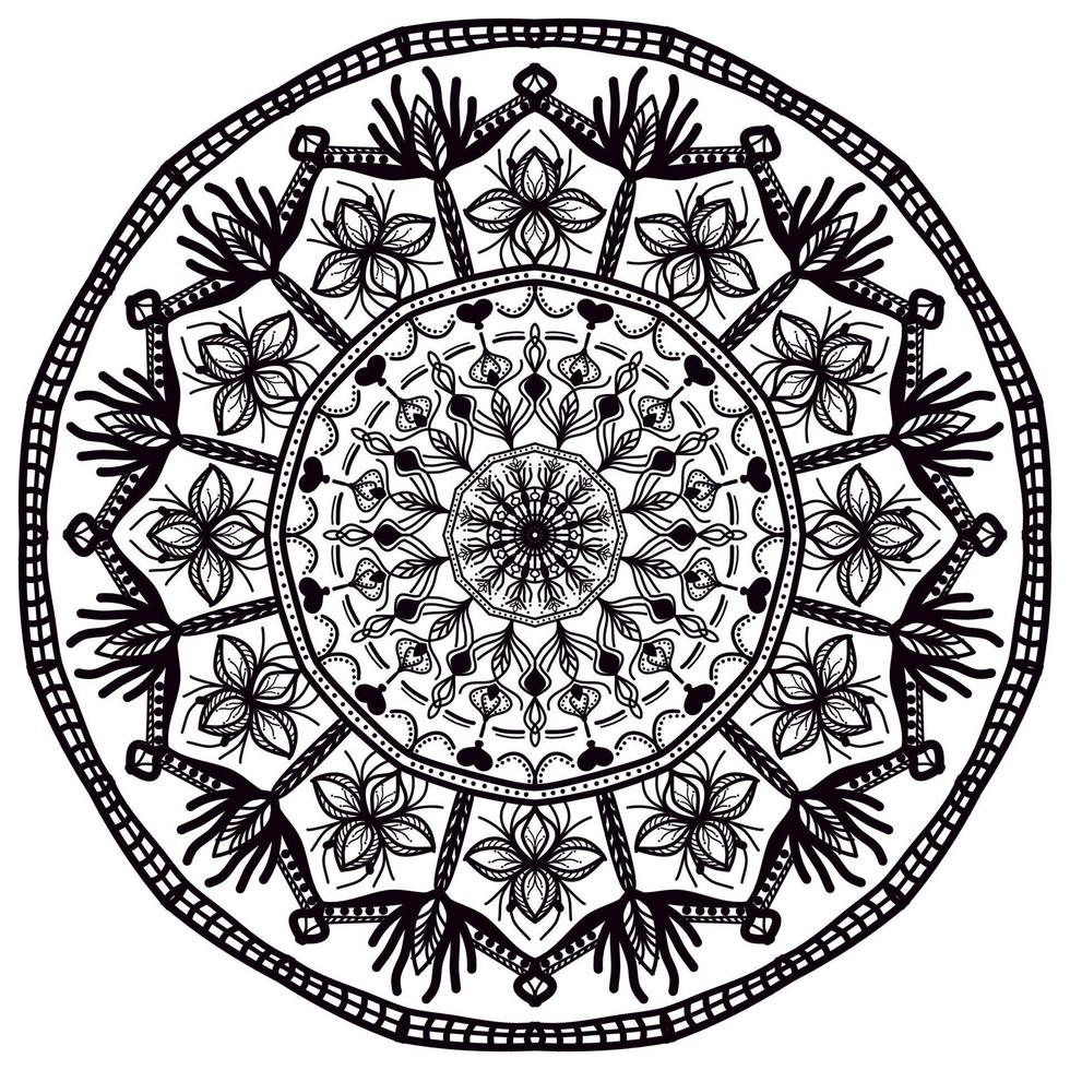 mandala cercle modèle ancien décoratif modèle Indien peau La peinture tatouage Oriental art vecteur