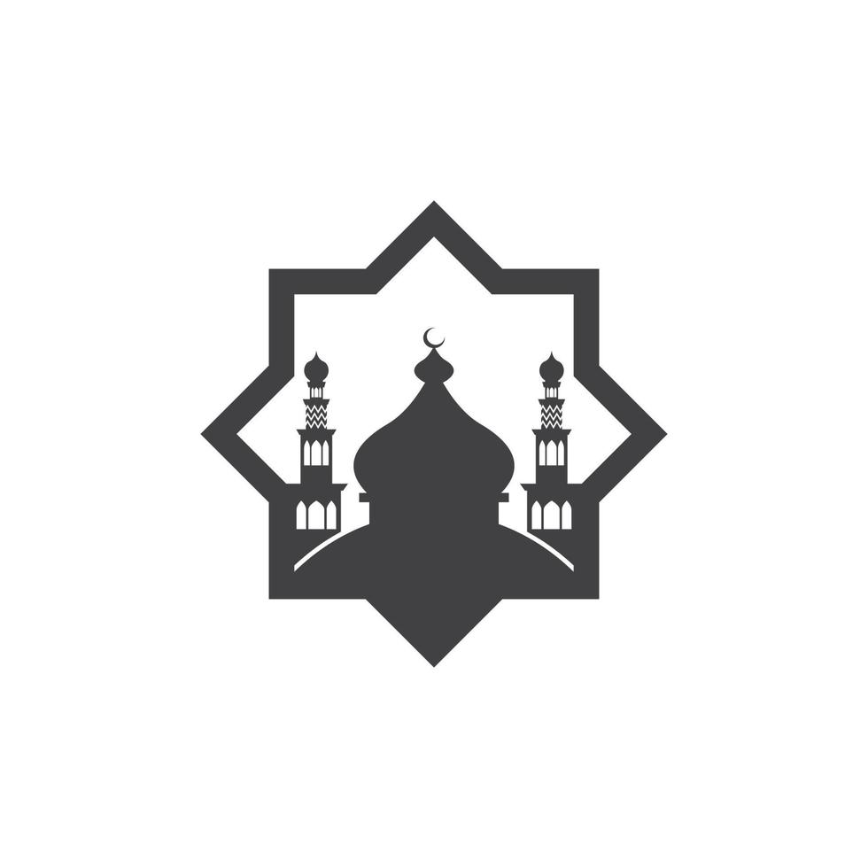 islamique mosquée logo conception vecteur modèle illustration