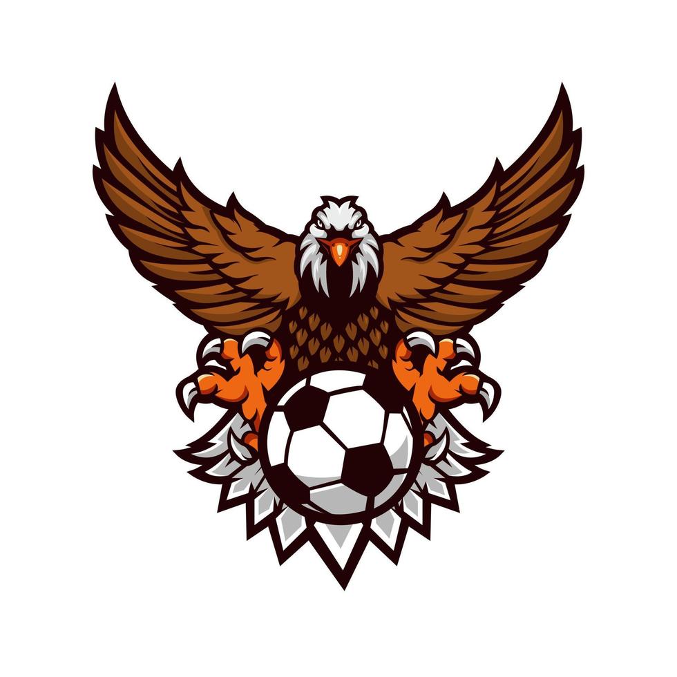 conception de logo de mascotte de sport d'aigle vecteur