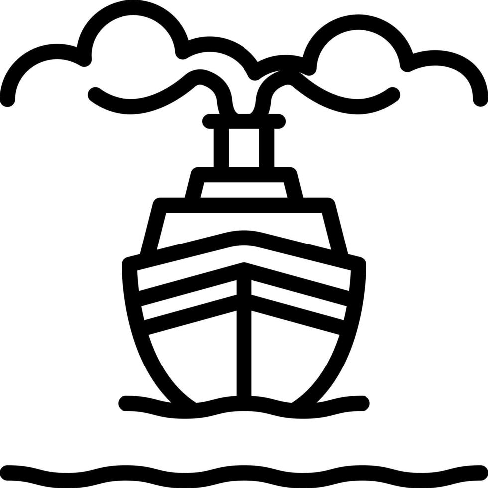 ligne icône pour navires vecteur