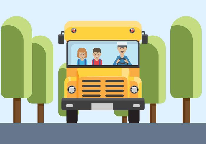 Illustration vectorielle de bus scolaire vecteur