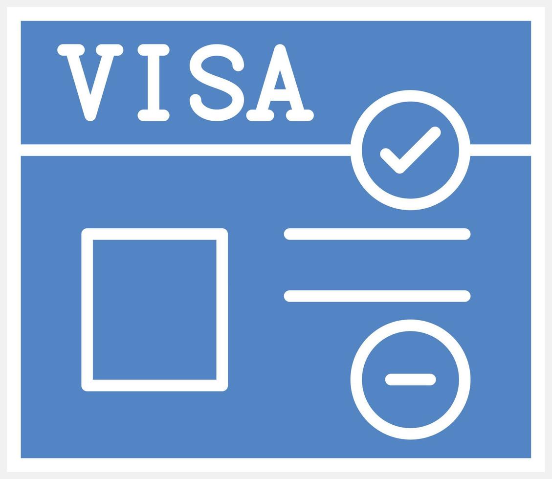 conception d'icône de vecteur de visa