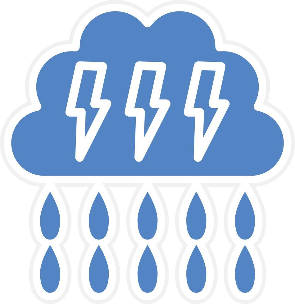 conception d'icônes vectorielles de fortes pluies vecteur