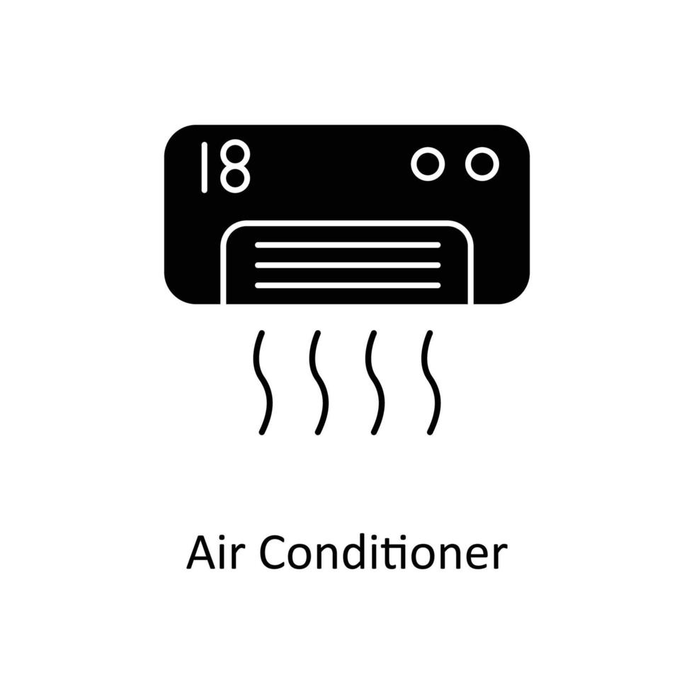 air Conditionneur vecteur solide Icônes. Facile Stock illustration Stock