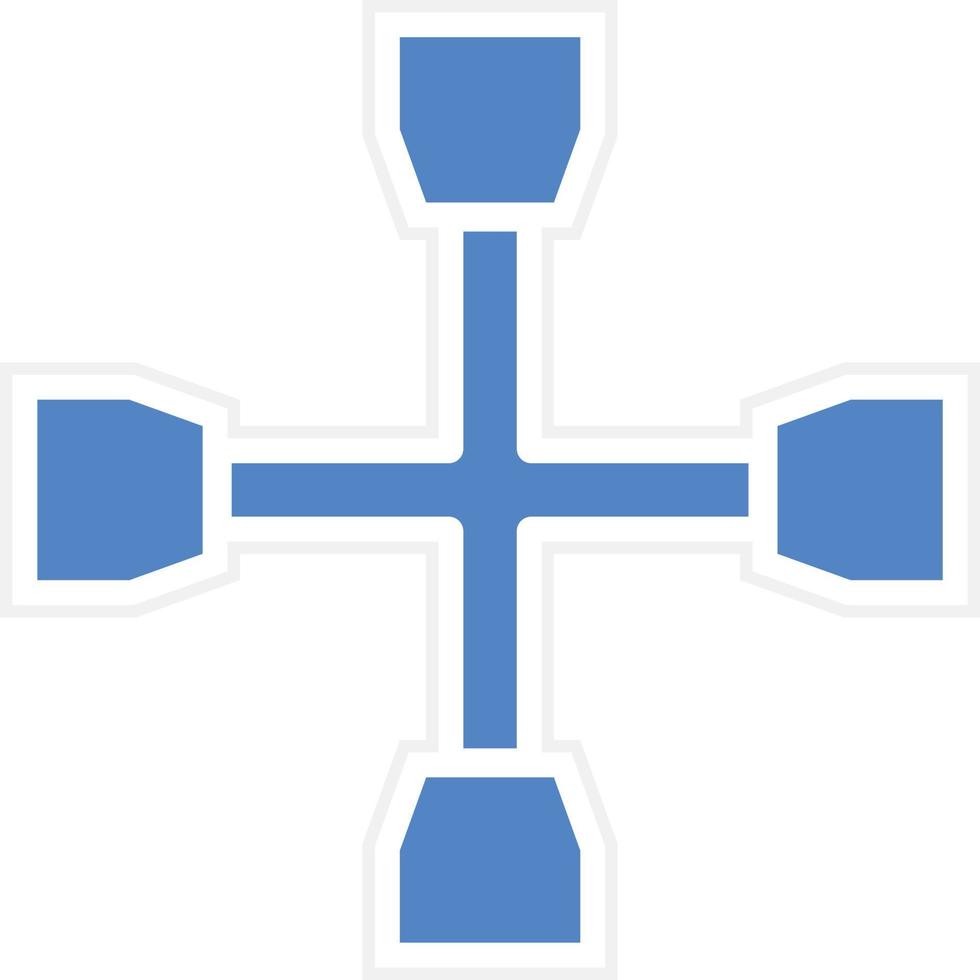 conception d'icône vecteur clé à croix