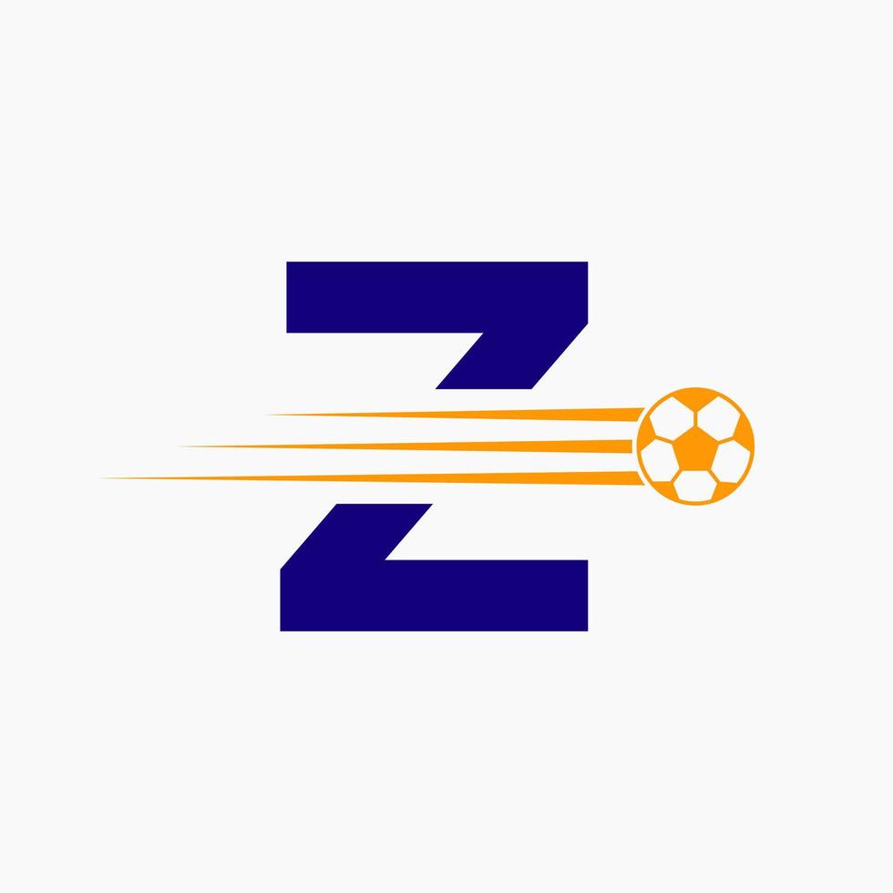 initiale lettre z football Football logo. football club symbole vecteur