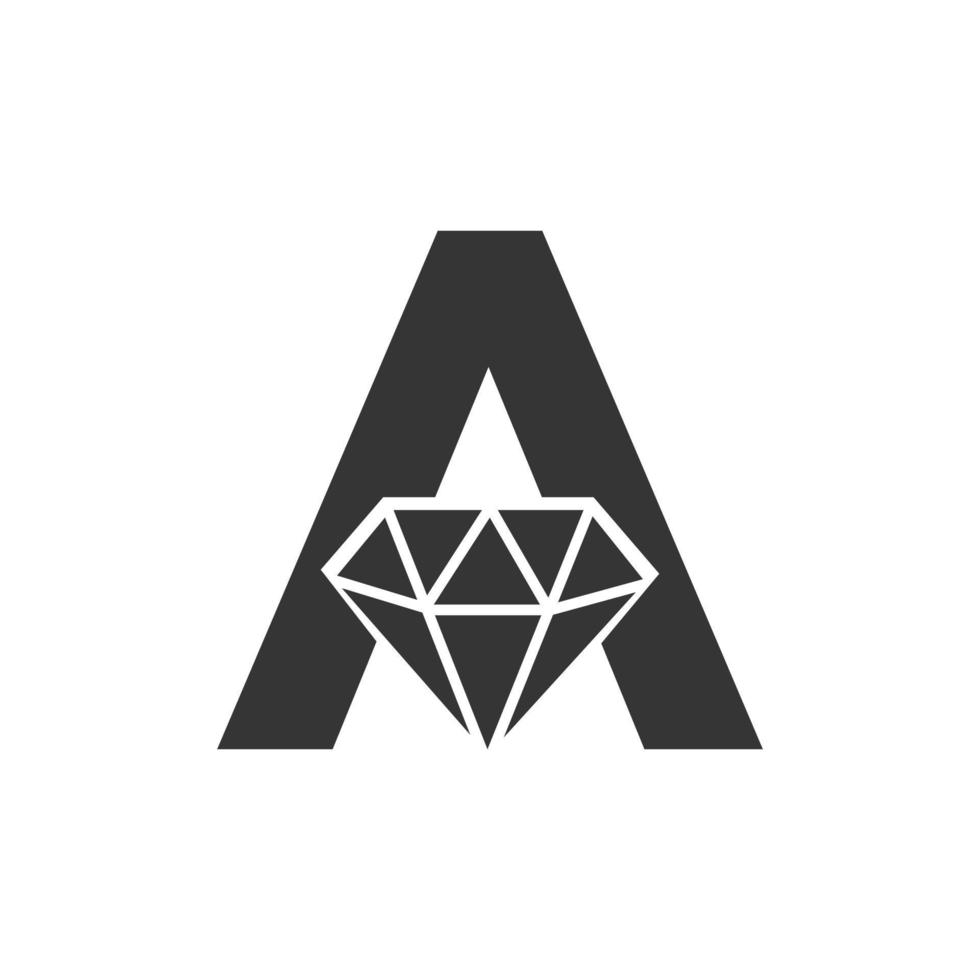 lettre une diamant logo conception. bijoux logo avec diamant icône vecteur modèle