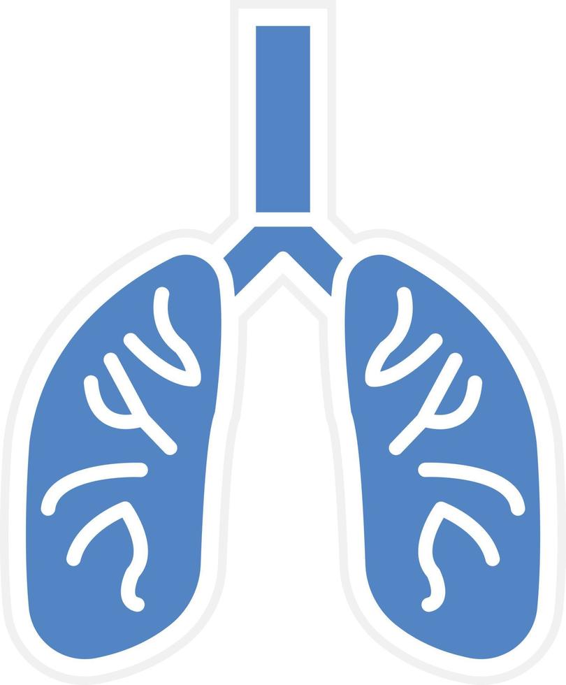 conception d'icône de vecteur de poumons