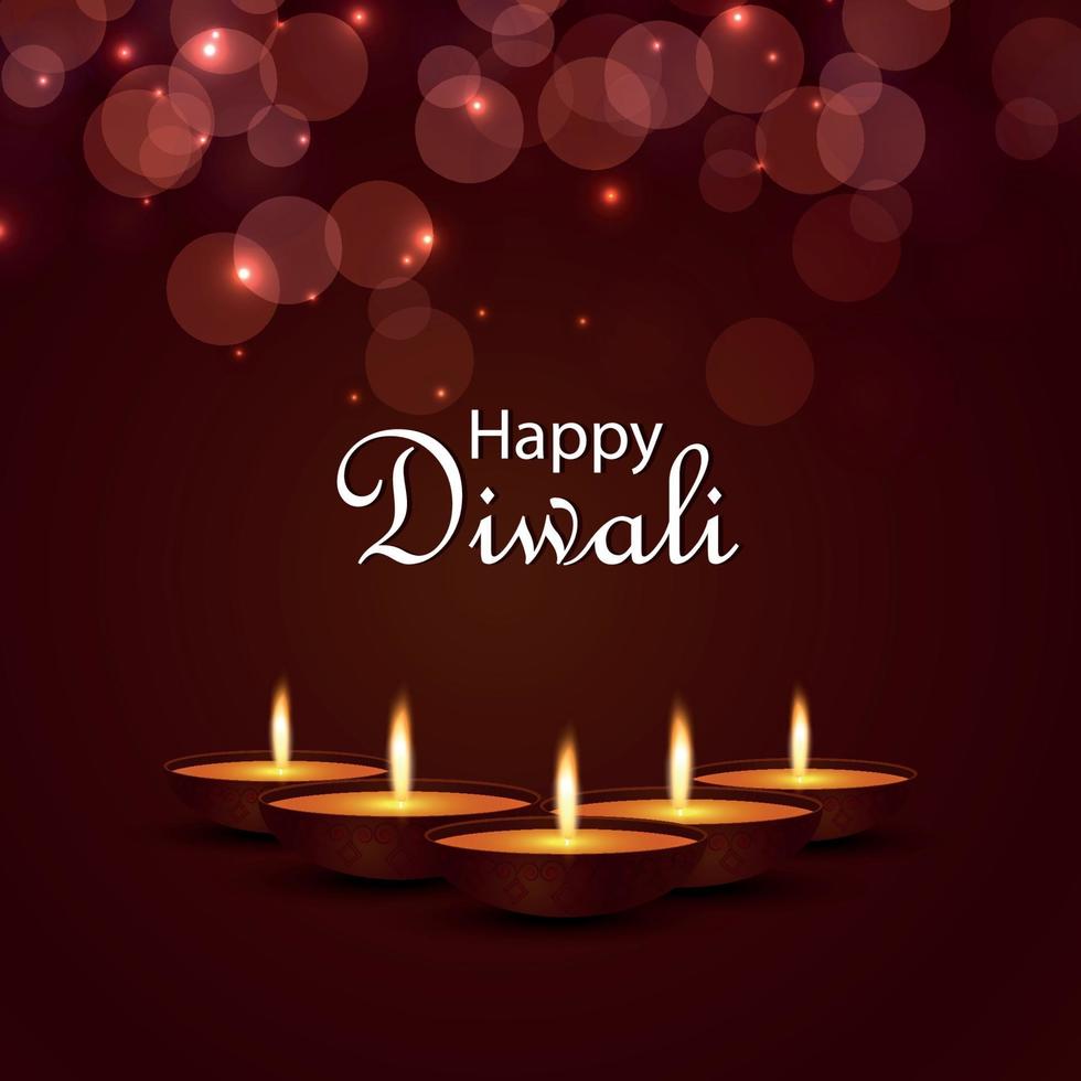 illustration vectorielle créative de joyeux diwali, fête de diwali de carte de voeux invitation lumière vecteur