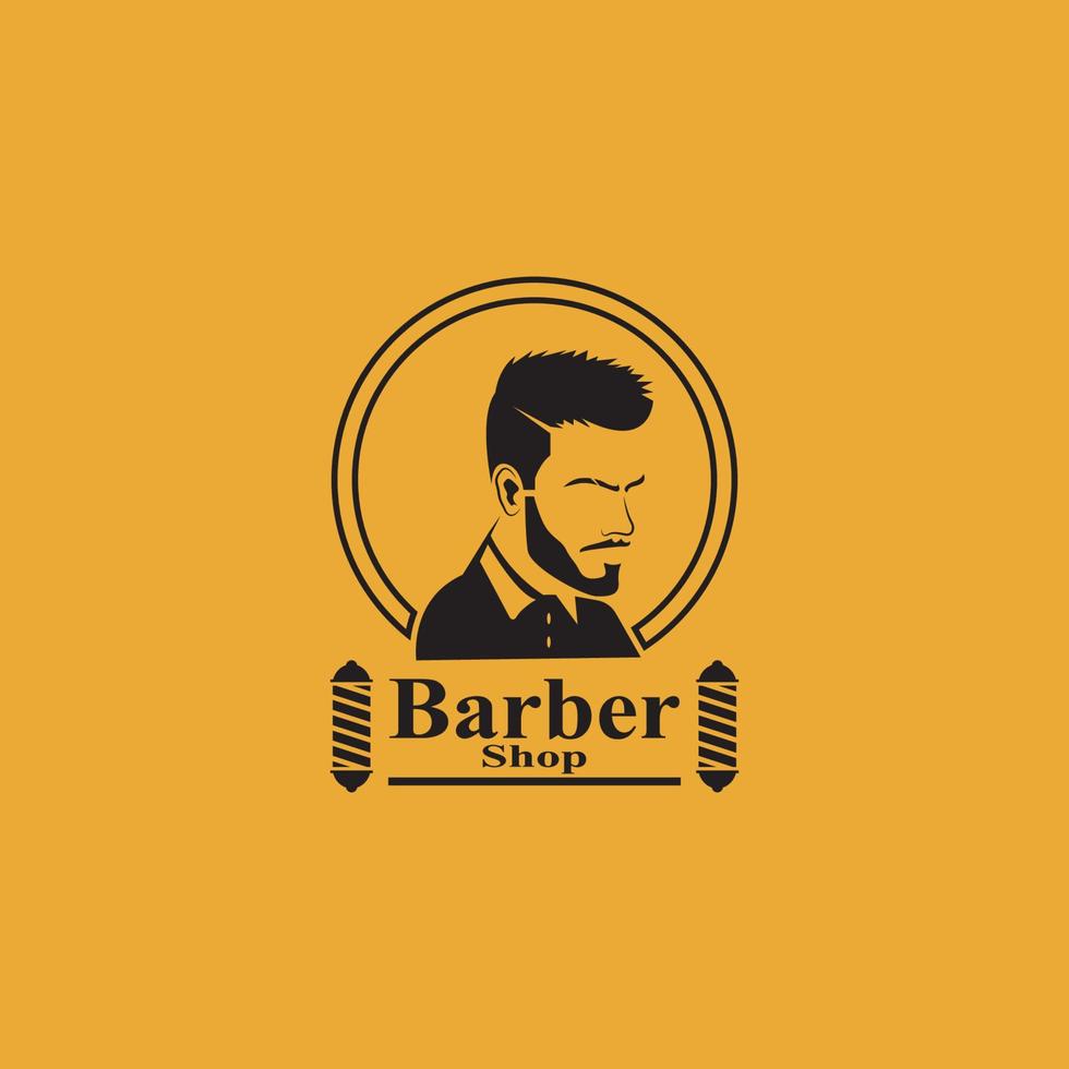 coiffeur magasin cheveux style silhouette vecteur modèle