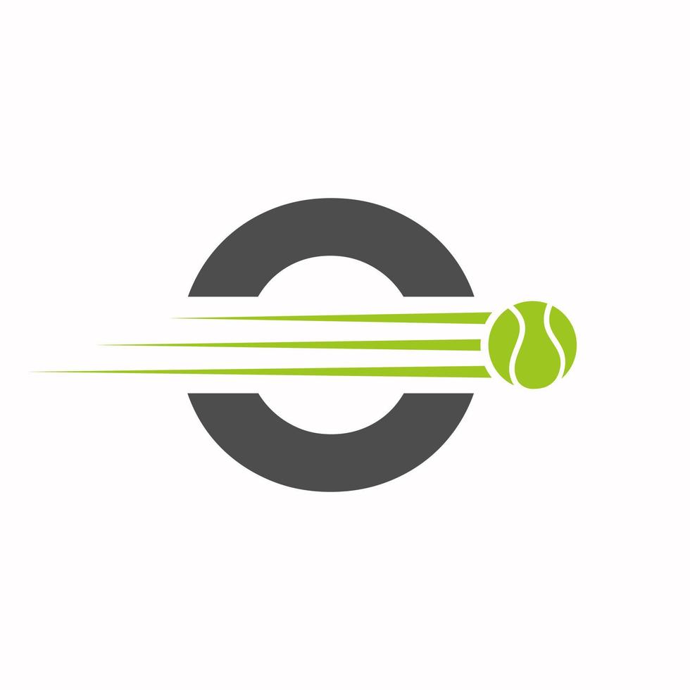 initiale lettre o tennis logo. tennis des sports logotype symbole modèle vecteur