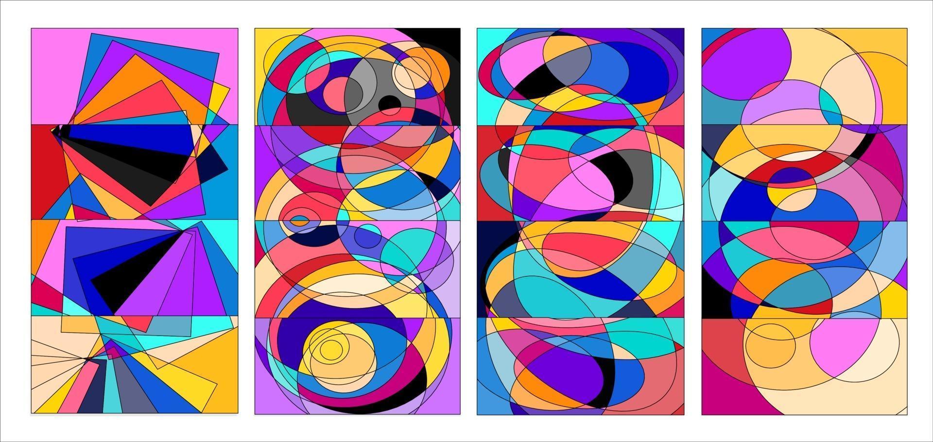 vecteur abstrait coloré fond psychédélique fluide et géométrique