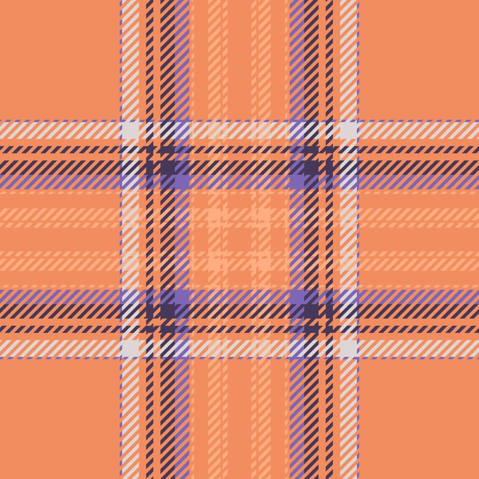 motif à carreaux dans les couleurs orange et rouge. texture de tissu sans couture. imprimé textile tartan. vecteur