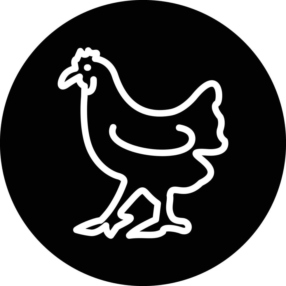 conception d'icône de vecteur de poulet