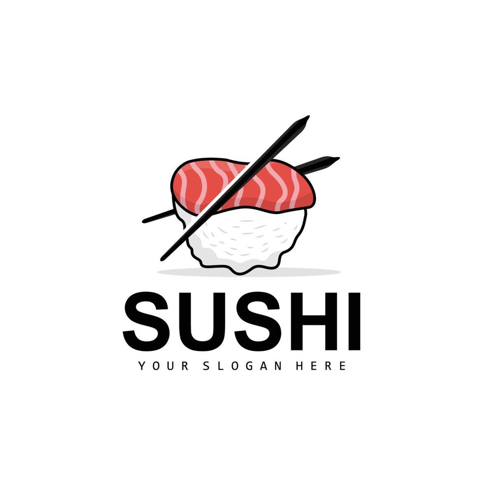 Sushi logo, Japonais nourriture Sushi Fruit de mer vecteur, Japonais cuisine produit marque conception, modèle icône vecteur