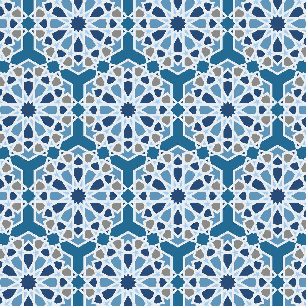 vecteur bleu Couleur islamique abstrait modèle