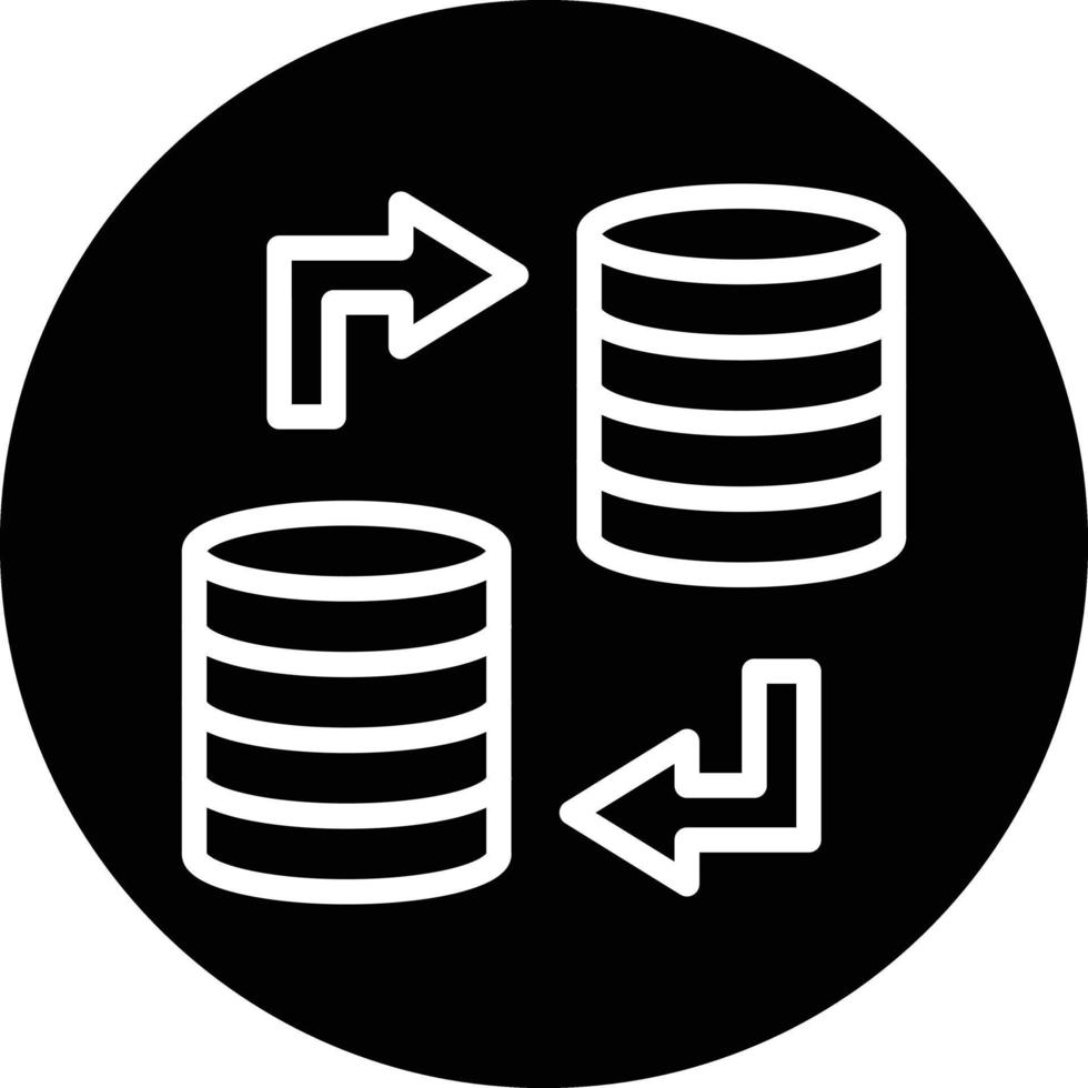 conception d'icône de vecteur de transfert de données