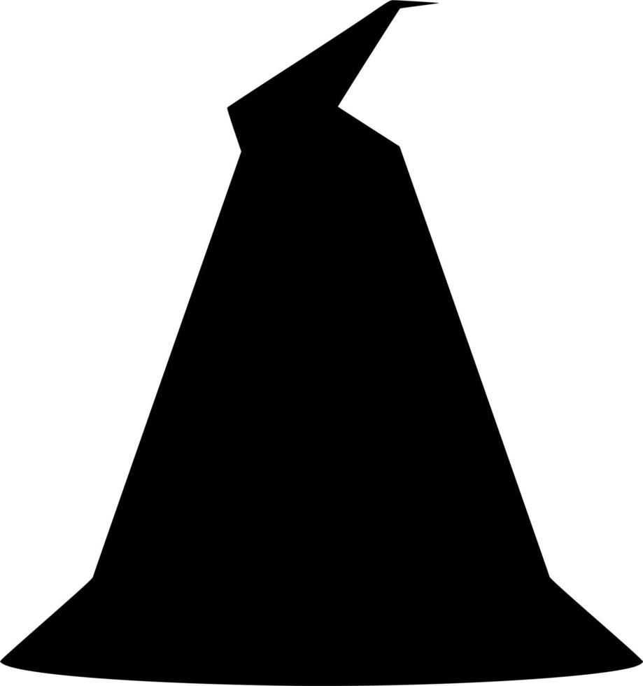 vecteur silhouette de sorcière chapeau sur blanc Contexte