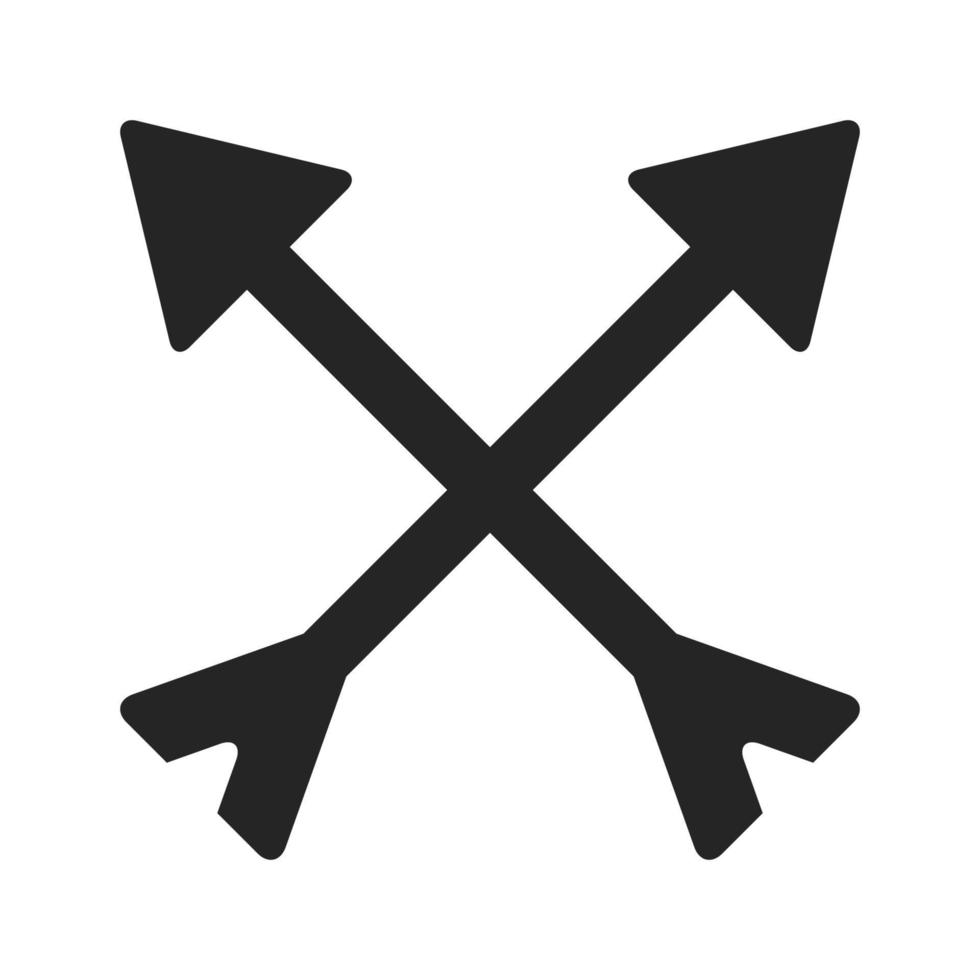 symbole de flèches croisées vecteur