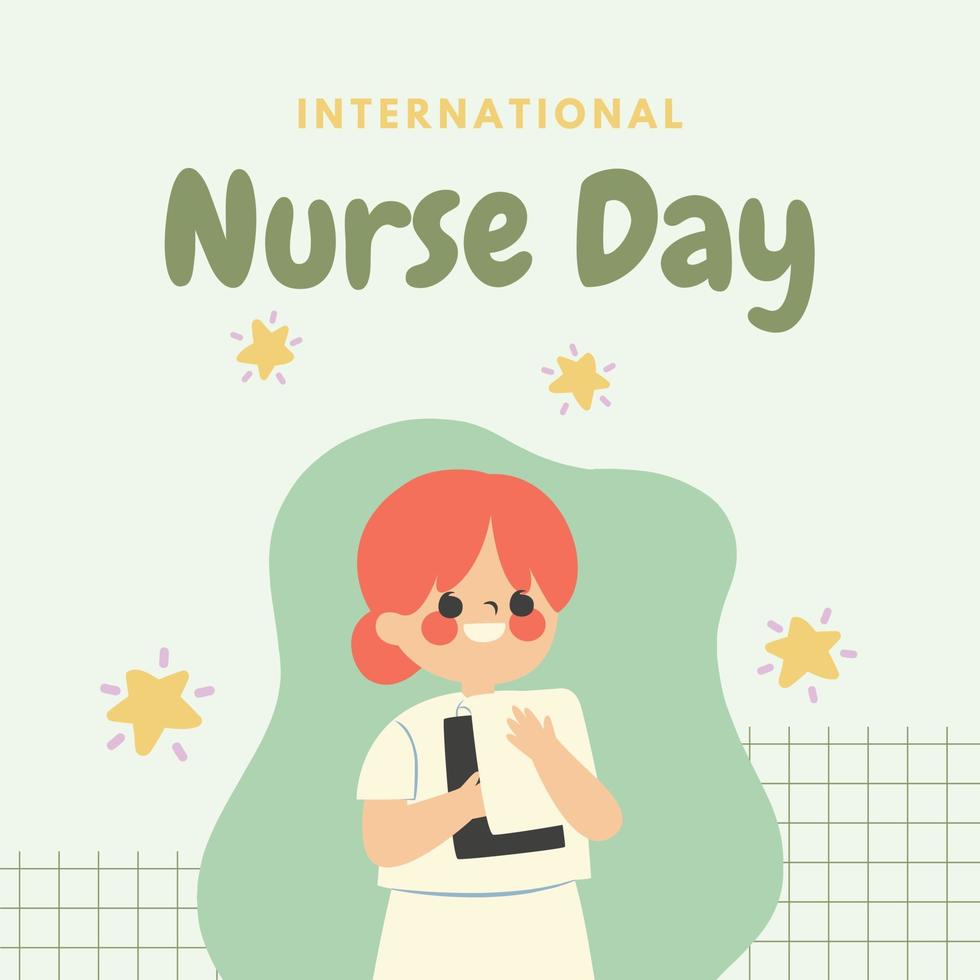 une affiche pour international infirmière journée vecteur