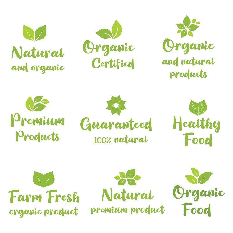 biologique nourriture, Naturel produit, en bonne santé la vie et ferme Frais pour nourriture et boisson promotion. vecteur