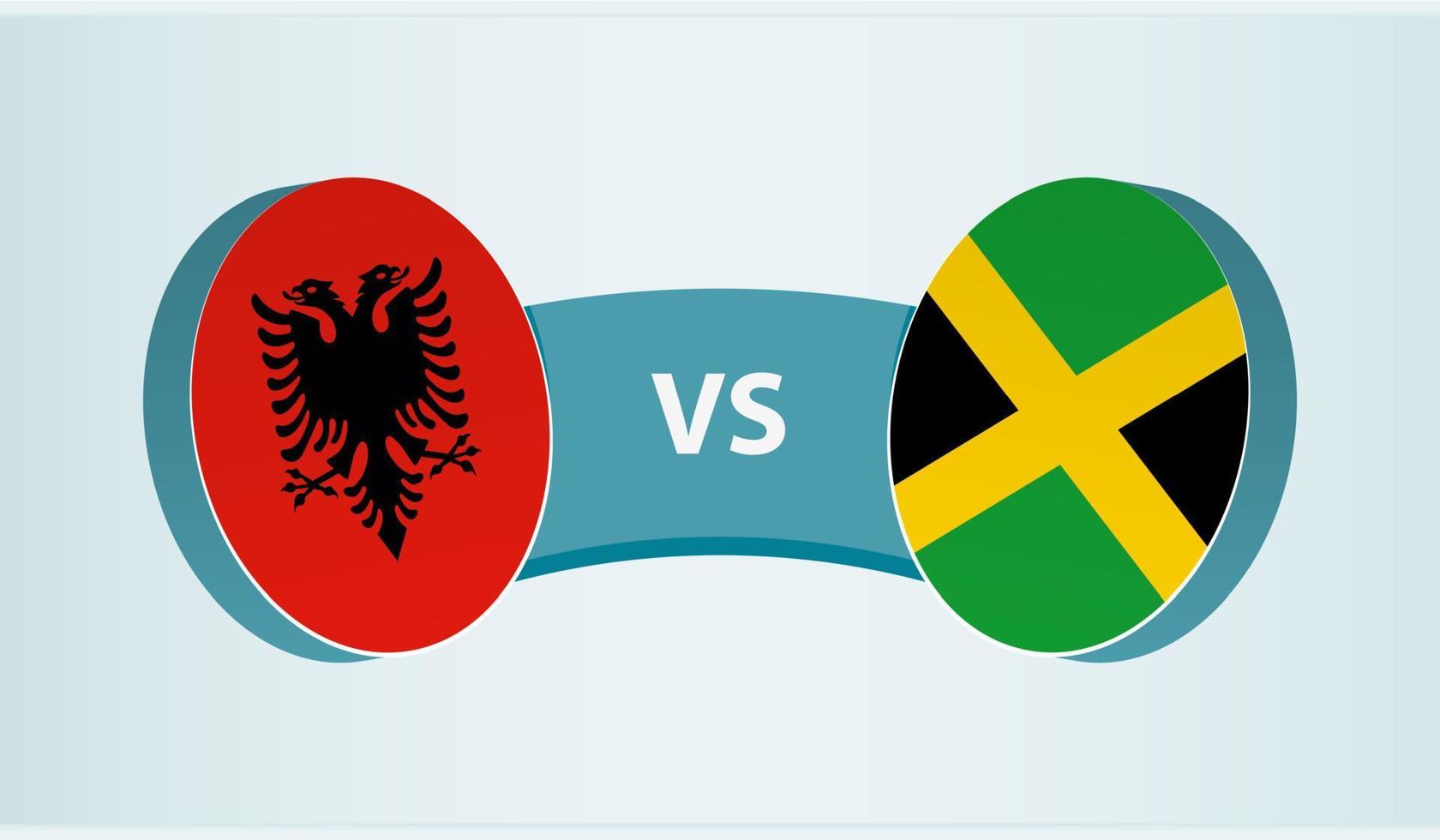 Albanie contre Jamaïque, équipe des sports compétition concept. vecteur