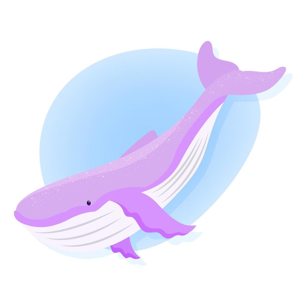 dessin animé coloré vecteur illustration avec mignonne baleine. vecteur illustration pour couverture, imprimer, carte, brochure, carnet de notes, etc.