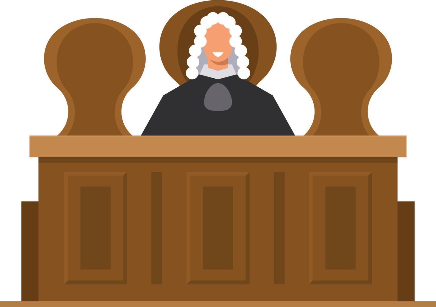image de une juge dans le tribunal vecteur