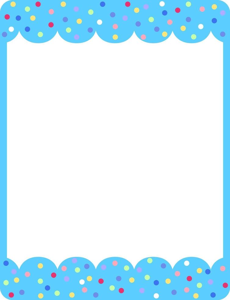 modèle de bannière de cadre curl bleu vide vecteur