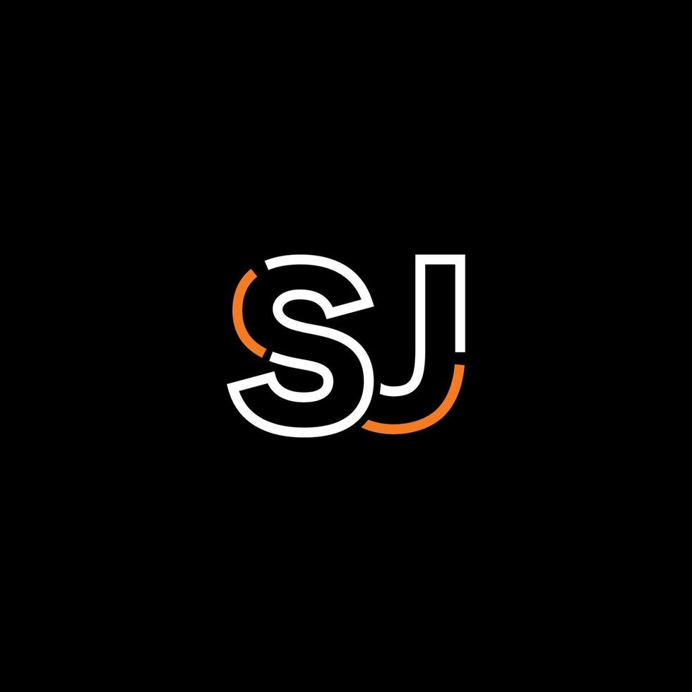 abstrait lettre sj logo conception avec ligne lien pour La technologie et numérique affaires entreprise. vecteur