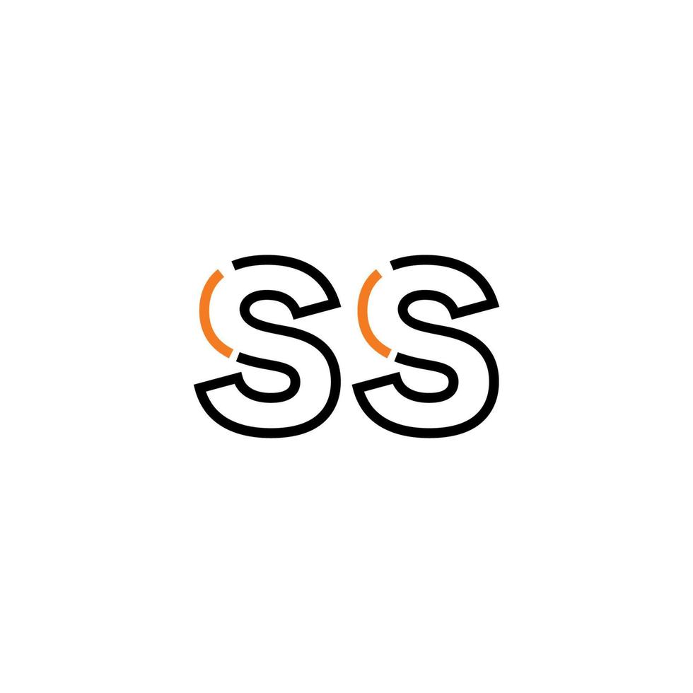 abstrait lettre ss logo conception avec ligne lien pour La technologie et numérique affaires entreprise. vecteur