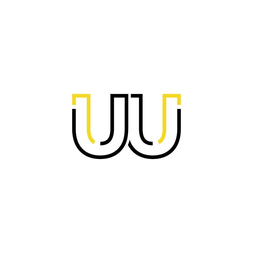 abstrait lettre euh logo conception avec ligne lien pour La technologie et numérique affaires entreprise. vecteur
