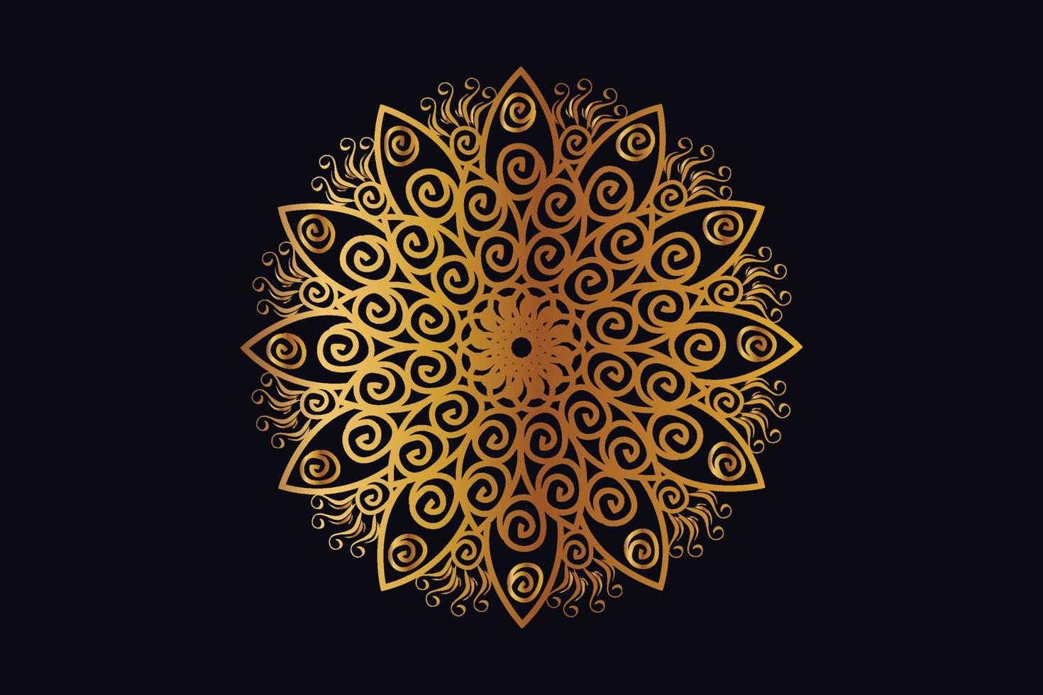 luxe d'or arabesque style mandala modèle Contexte. mandala modèle pour page décoration cartes, livres, tissu, textile, et fond d'écran. islamique Contexte conception. vecteur