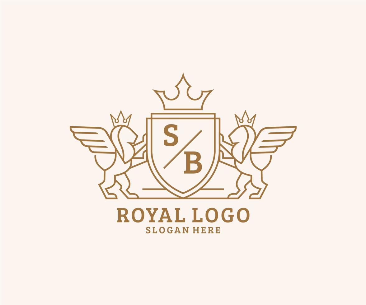 initiale qn lettre Lion Royal luxe héraldique, crête logo modèle dans vecteur art pour restaurant, royalties, boutique, café, hôtel, héraldique, bijoux, mode et autre vecteur illustration.