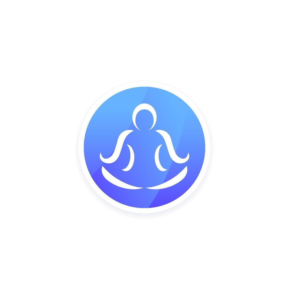 icône du logo yoga pour les applications vecteur