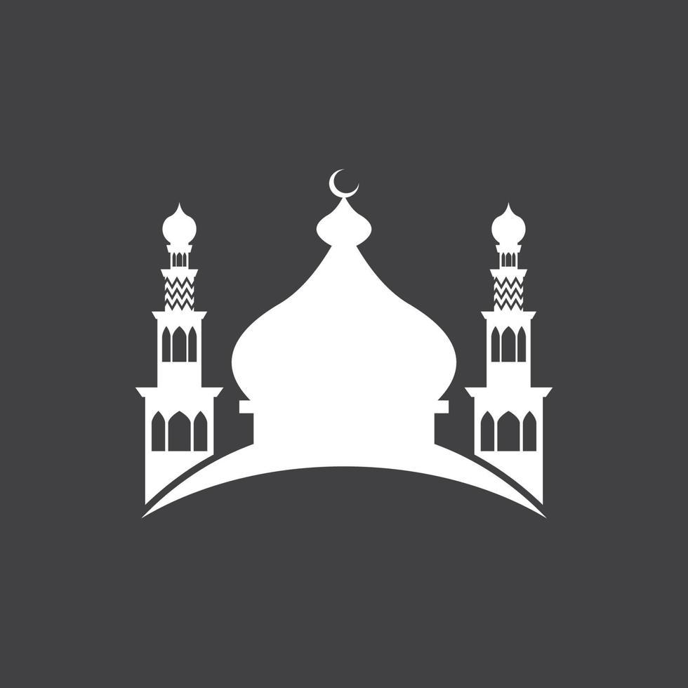 islamique mosquée logo conception vecteur modèle illustration