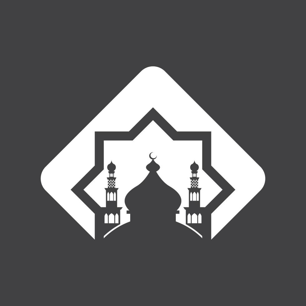 islamique mosquée logo conception vecteur modèle illustration