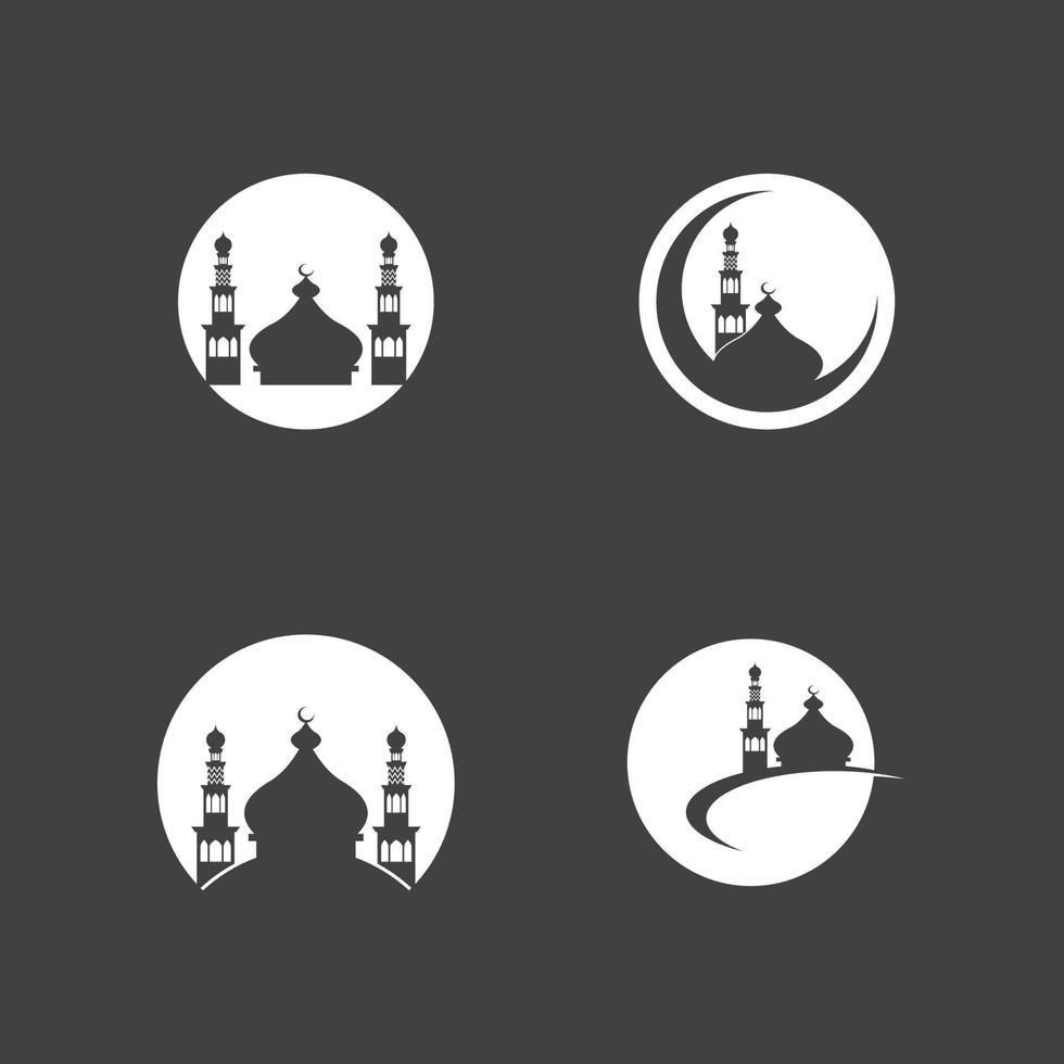 islamique mosquée logo conception vecteur modèle illustration