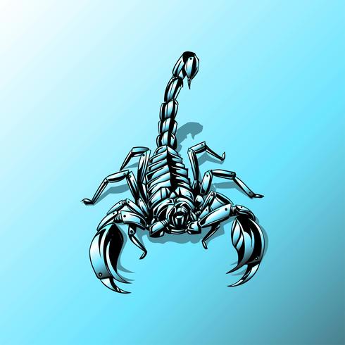 Vecteur de tatouage Robot Scorpion