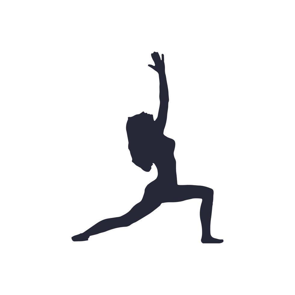 sport silhouette, yoga, méditation, santé. vecteur illustration